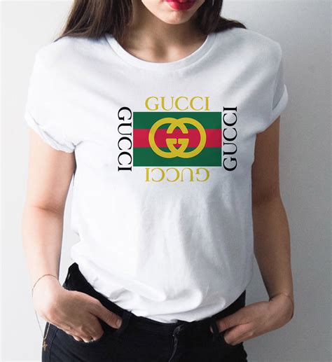 gucci classic logo t shirt|gucci logo t shirt women's.